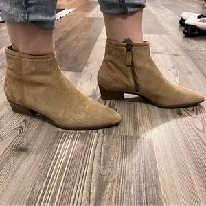 Aquatalia Suede Leather Pointed Ankle Boots Brown‎ 6.5